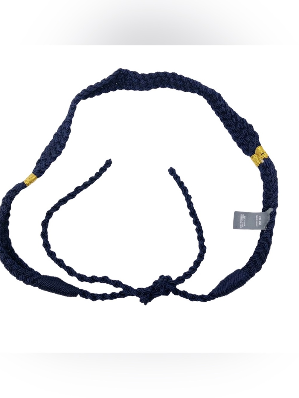 Aerie Blue Braided Tie Belt O/S